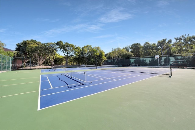 view of sport court with basketball court