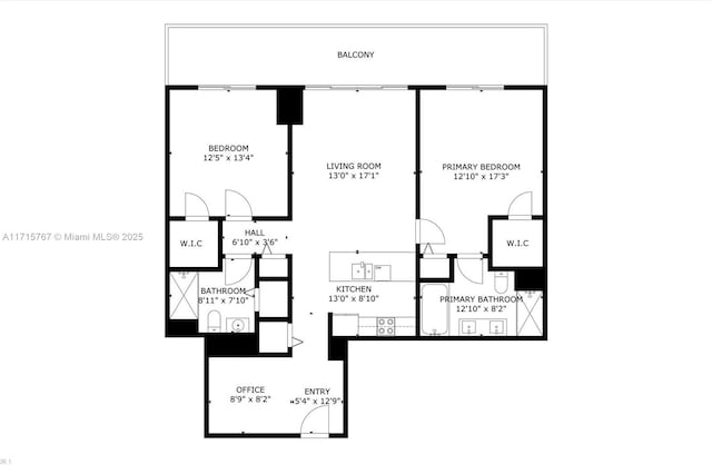 79 SW 12th St Unit 3809S, Miami, FL 33130 - view of property floor plan