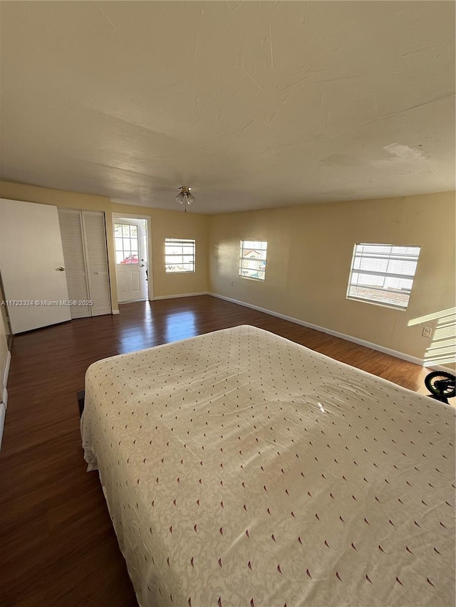 bedroom featuring hardwood / wood-style floors