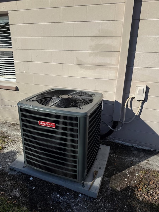 exterior details with central AC unit