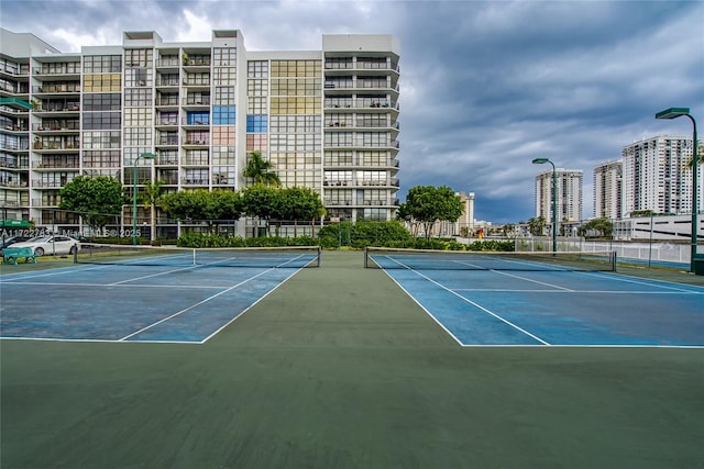 view of tennis court