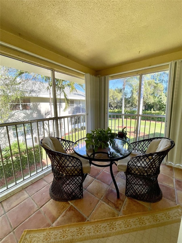 view of sunroom