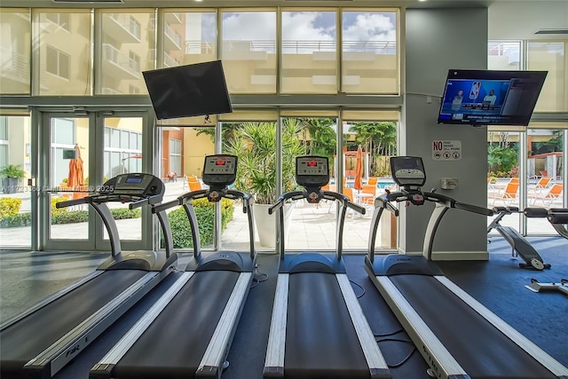 view of exercise room