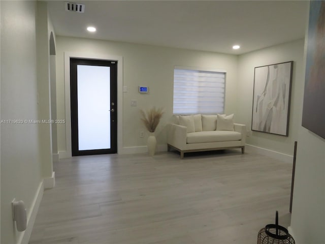 entrance foyer featuring light hardwood / wood-style floors