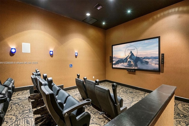 view of home theater room