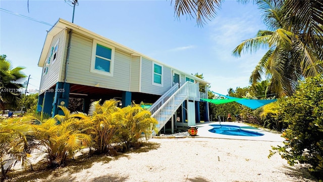 view of rear view of property