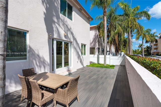 view of wooden deck