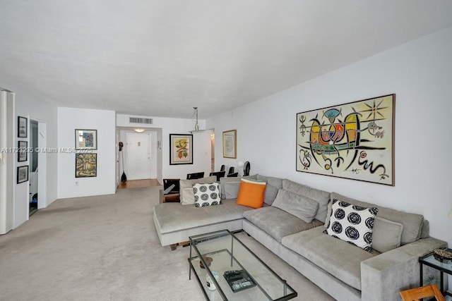 view of carpeted living room