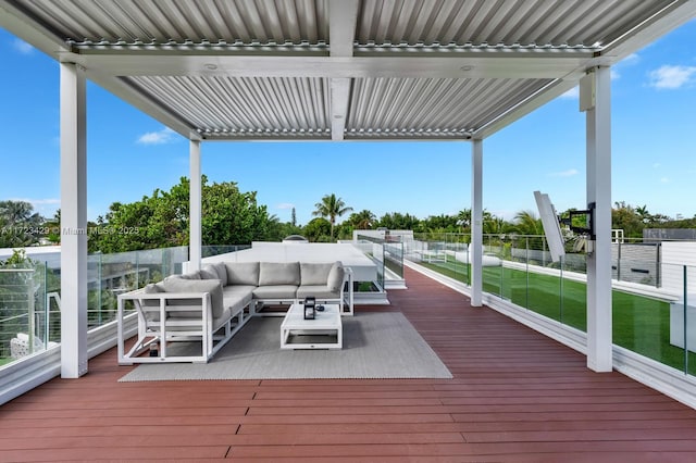 deck with outdoor lounge area