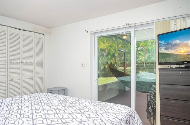 bedroom with a closet