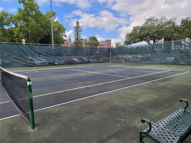 view of tennis court