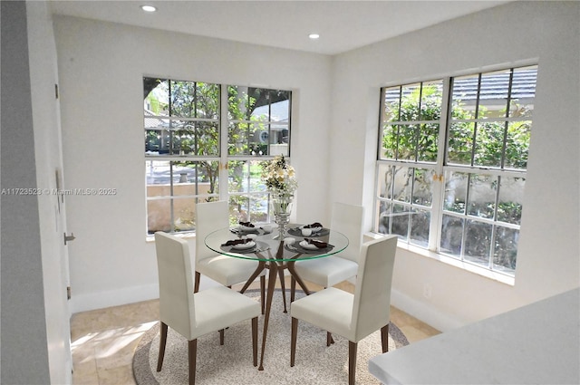 view of dining area