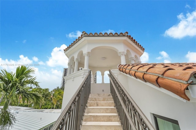 view of stairs