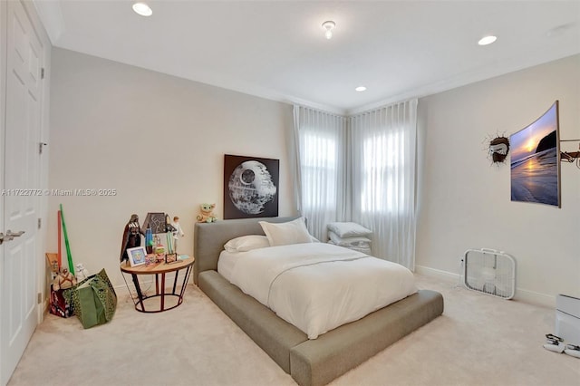 view of carpeted bedroom