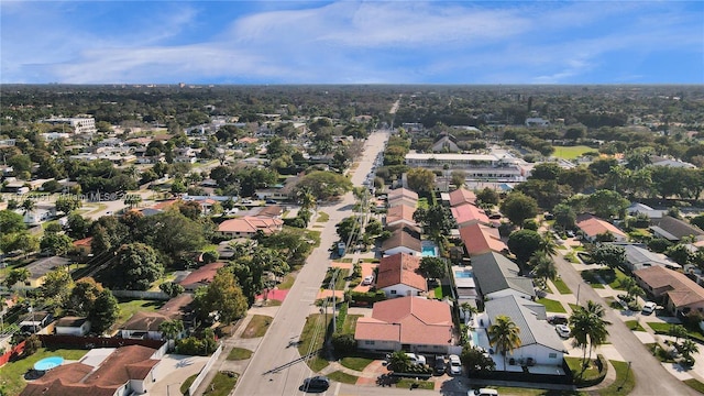 drone / aerial view with a residential view