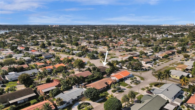 aerial view featuring a residential view