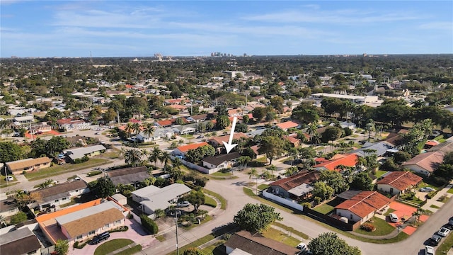 birds eye view of property featuring a residential view