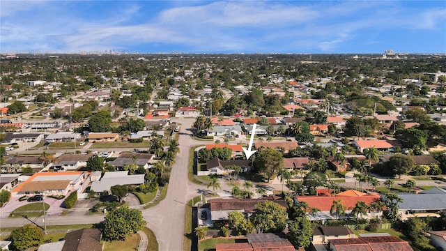 aerial view with a residential view