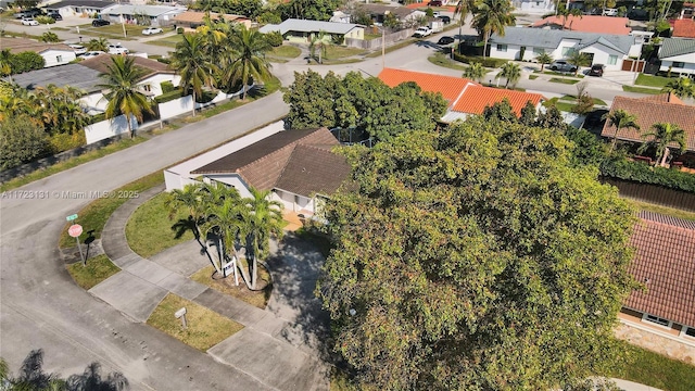 aerial view featuring a residential view