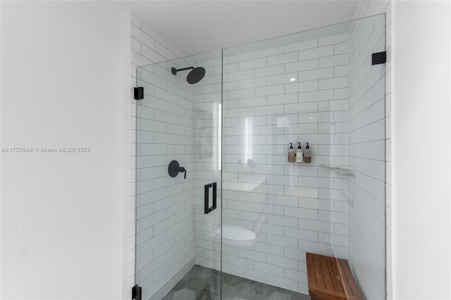 bathroom with walk in shower