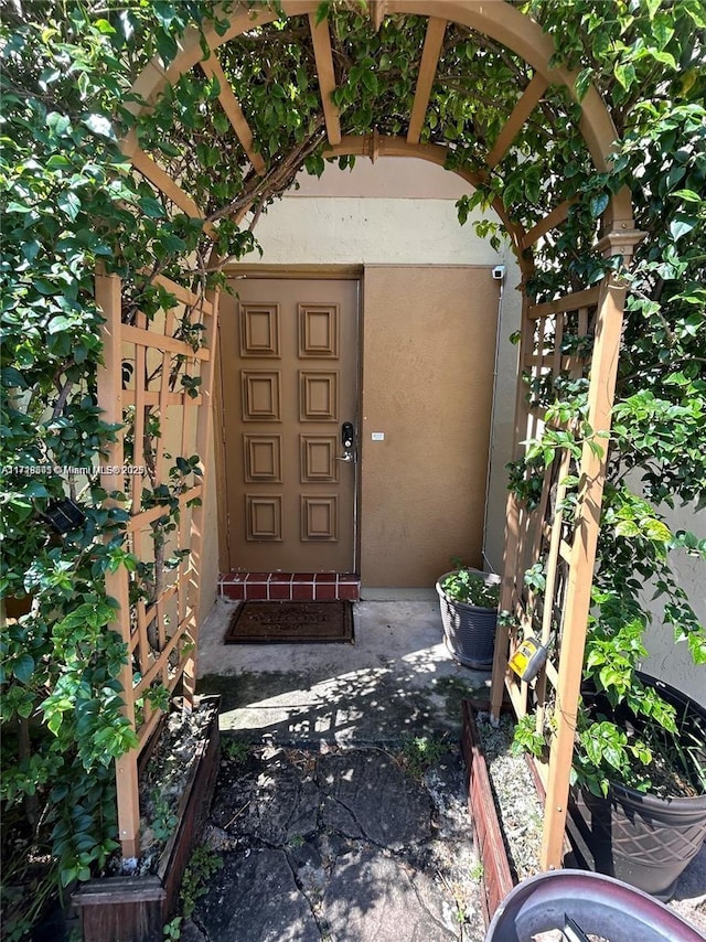 view of doorway to property