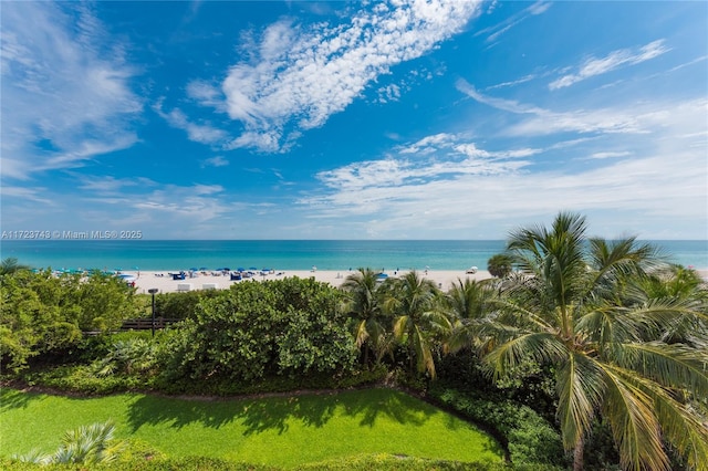 property view of water with a view of the beach