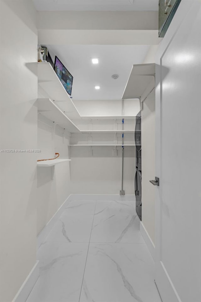 view of walk in closet