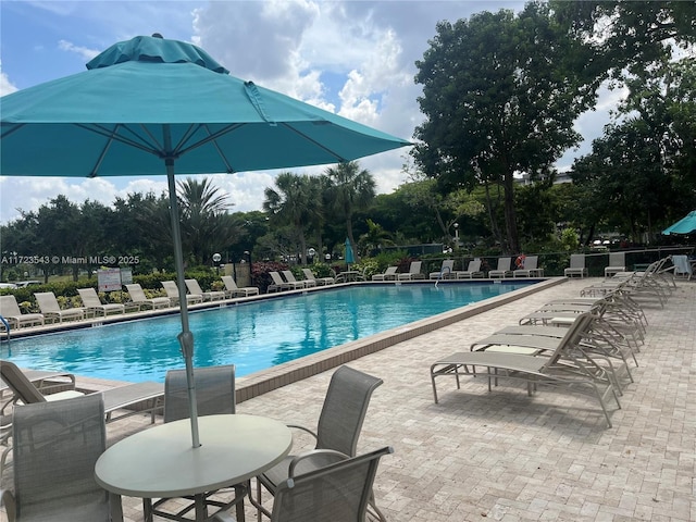 view of pool with a patio