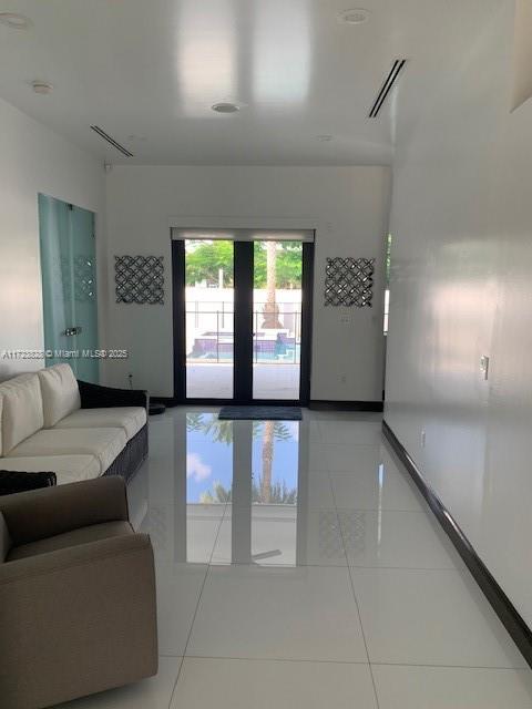 view of tiled living room