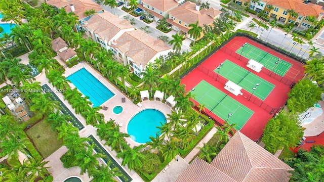 birds eye view of property featuring a residential view