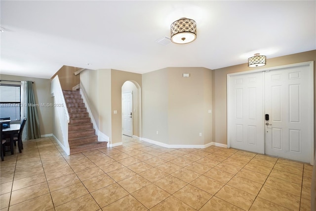 view of tiled foyer