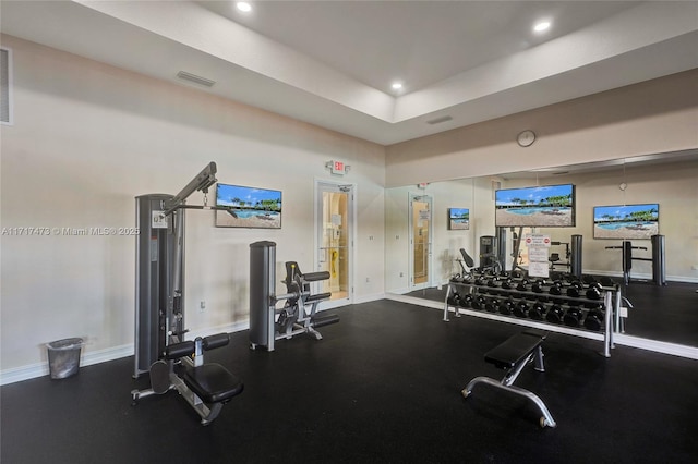 view of workout area