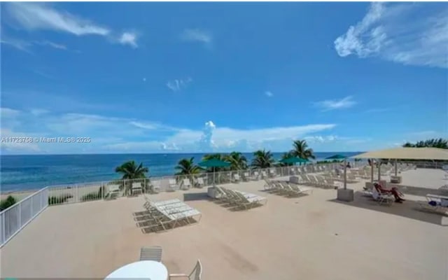 water view featuring a view of the beach