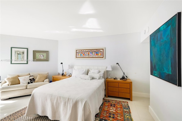 view of tiled bedroom