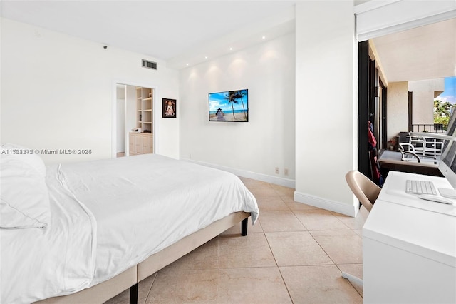 view of tiled bedroom