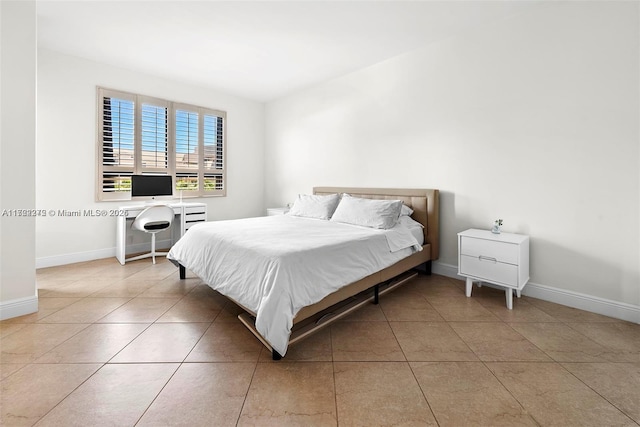 view of tiled bedroom