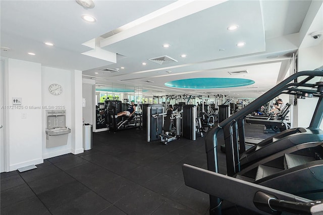 55 SE 6th St Unit 1507, Miami, FL 33131 - gym featuring recessed lighting and baseboards