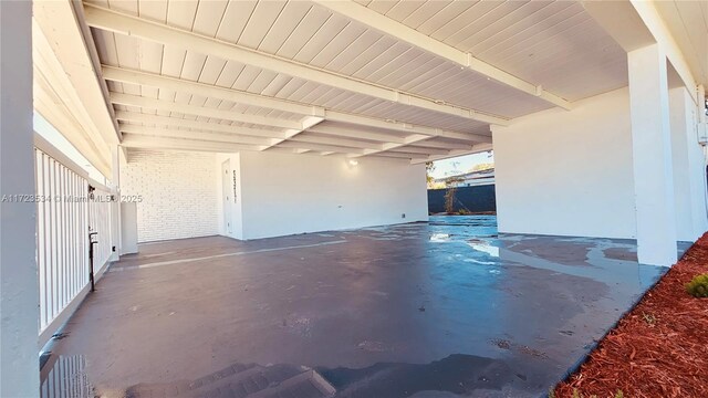 view of patio with a carport