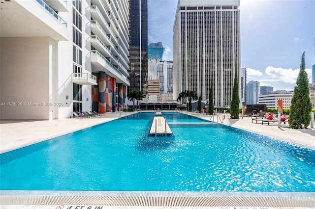 view of pool with a patio area