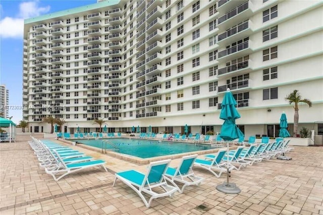 view of pool with a patio