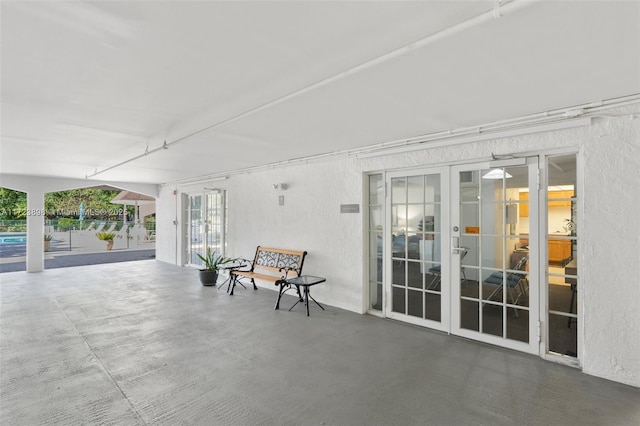 view of patio with french doors