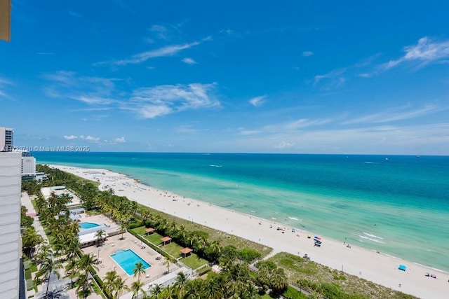 property view of water with a view of the beach