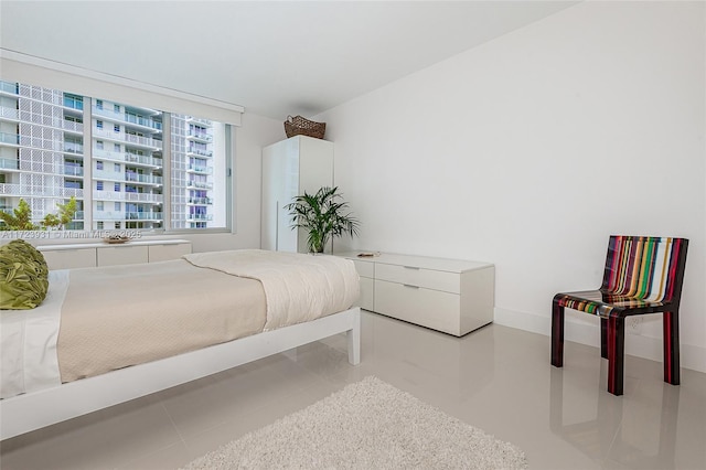 view of tiled bedroom