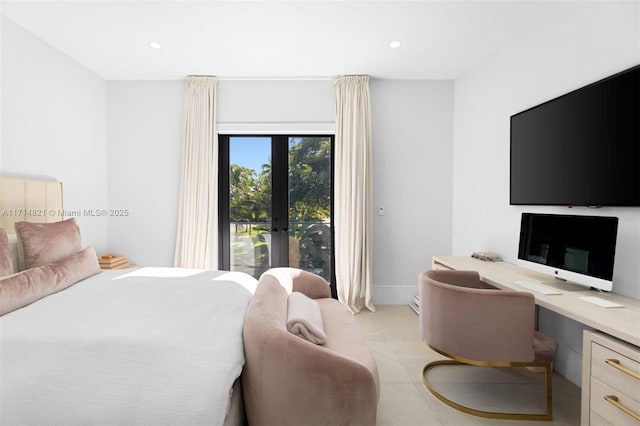 bedroom with french doors