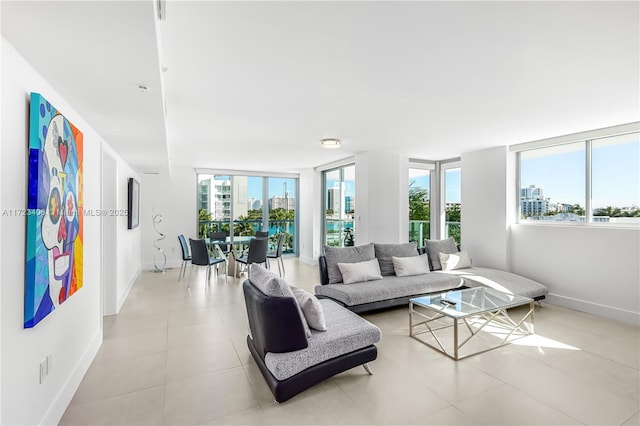 living room with a healthy amount of sunlight