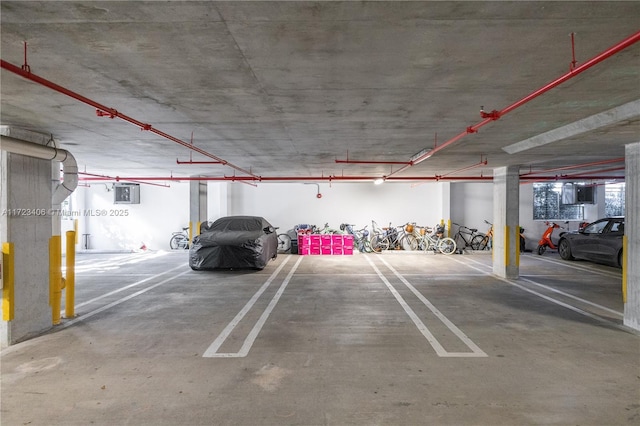 garage featuring electric panel