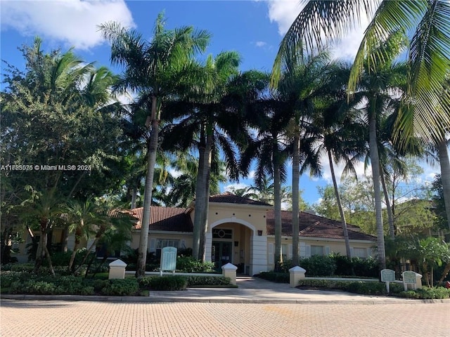 view of mediterranean / spanish house