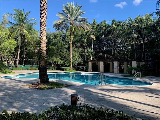 view of pool with a patio