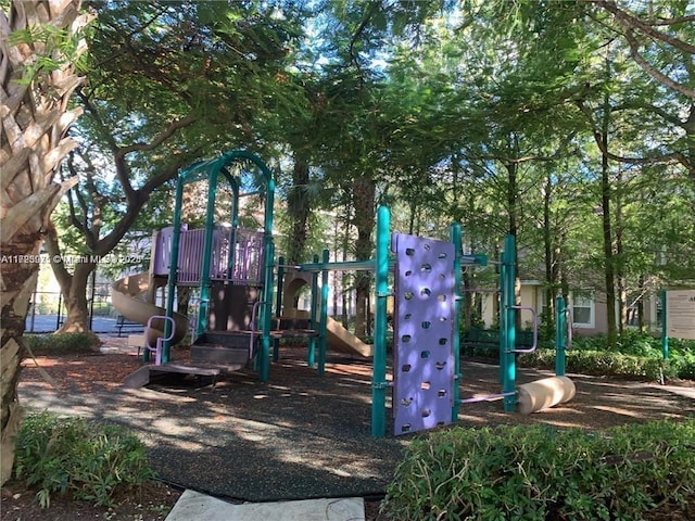 view of jungle gym