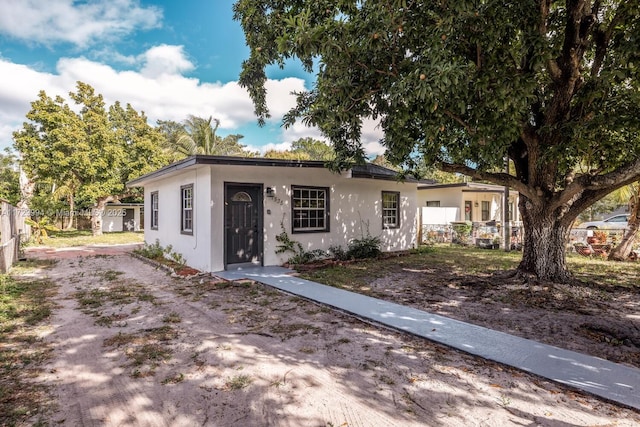 view of single story home